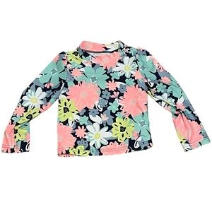 Just One You Carters Floral Kids Rash Guard Swim Top Size 3T